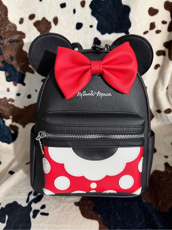 Loungefly Handbags - Loungefly Minnie Mouse Black and Red Kids Mini Backpack